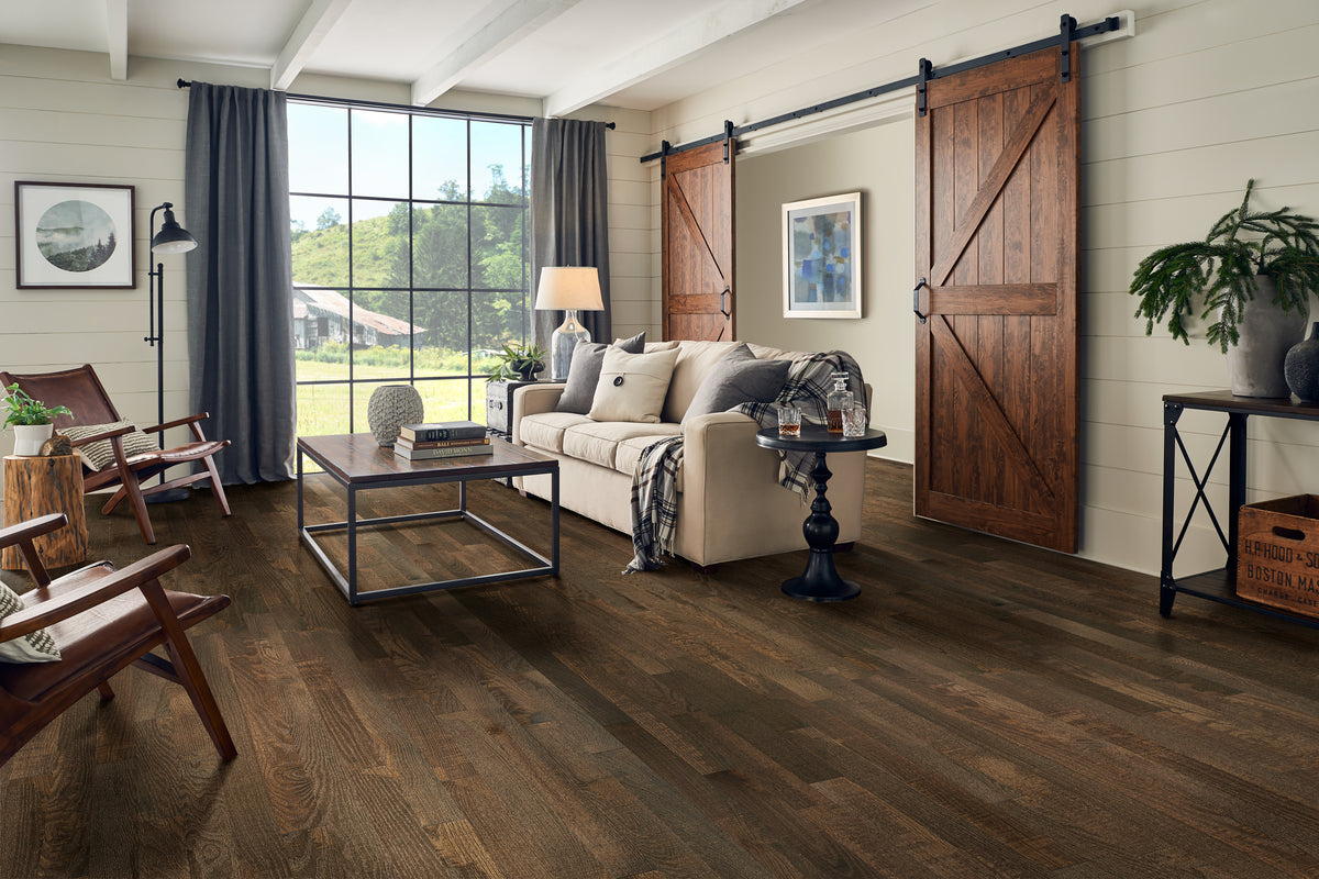 Bruce - Barnwood Living Collection - 3 1/4 in. Red Oak Hardwood - Randolph Room Scene