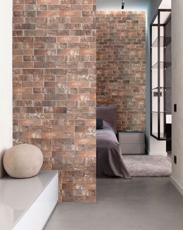 Maniscalco - South Loop Series - Brick Porcelain Mosaic - Old Fire Installed