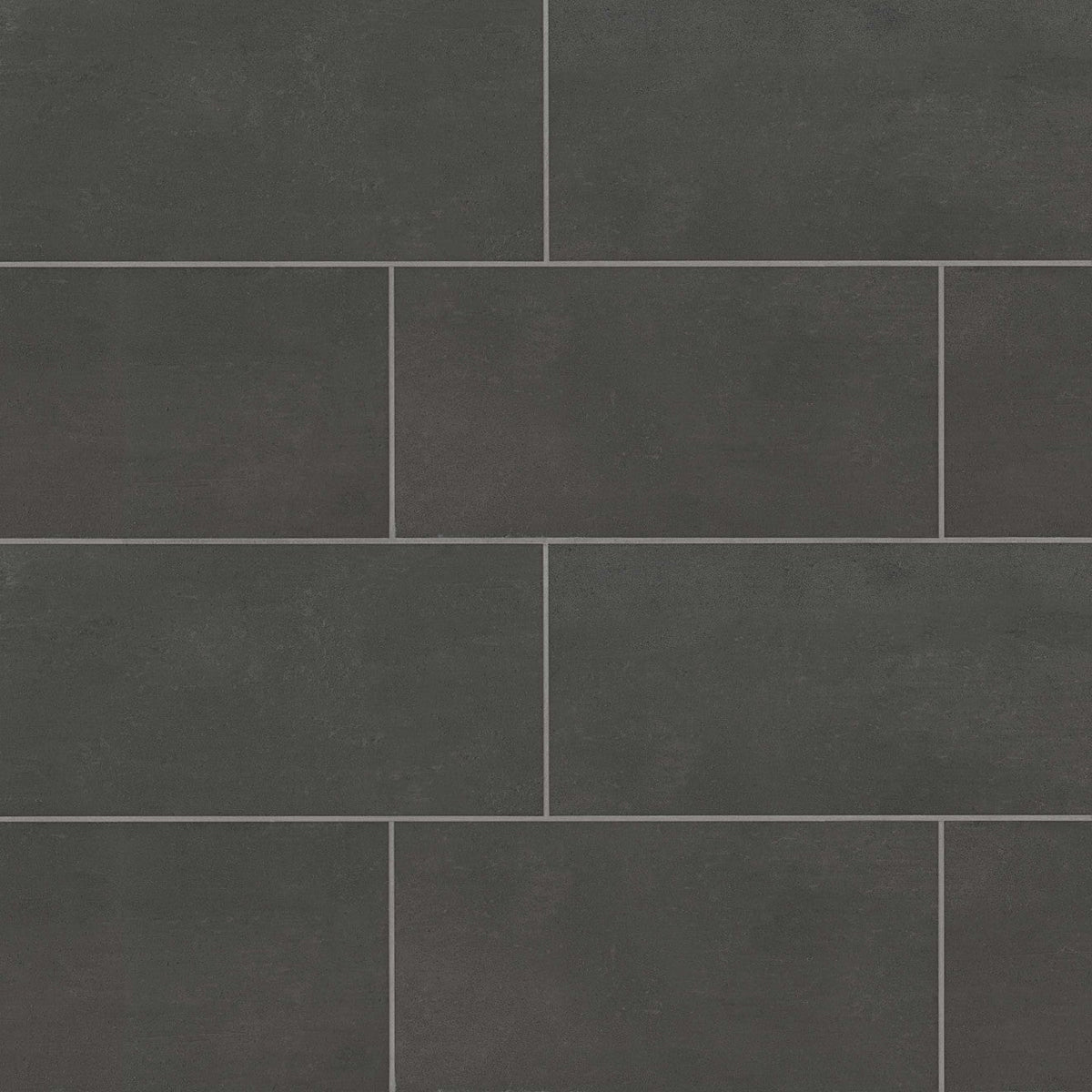 Bedrosians - Simply Modern - 12&quot; x 24&quot; Color body Porcelain Tile - Black