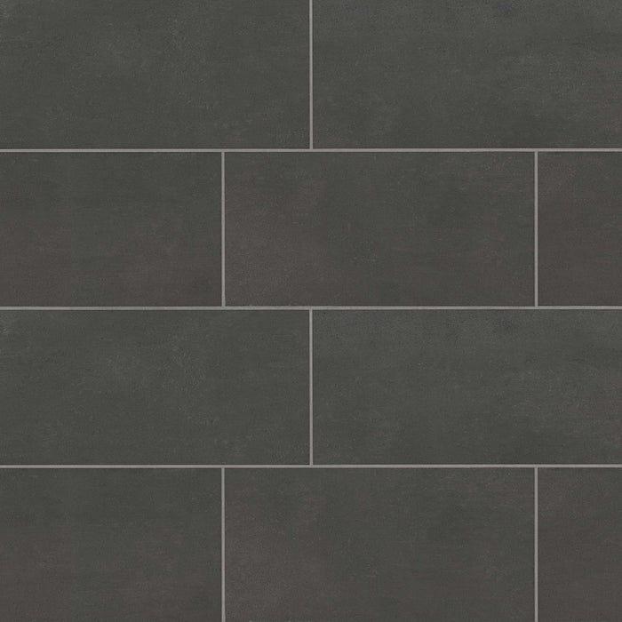 Bedrosians - Simply Modern - 12" x 24" Color body Porcelain Tile - Black