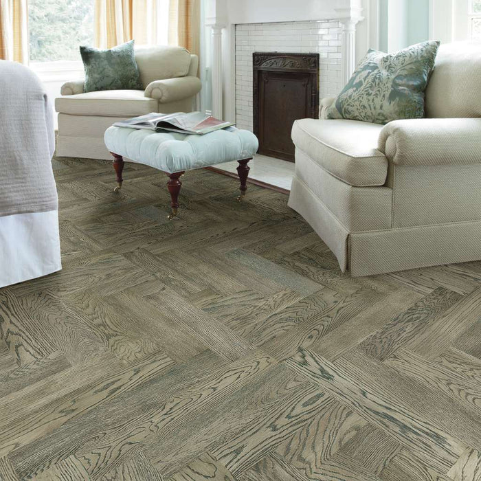 Shaw - Empire Oak Herringbone Hardwood - 05014 Roosevelt Installed
