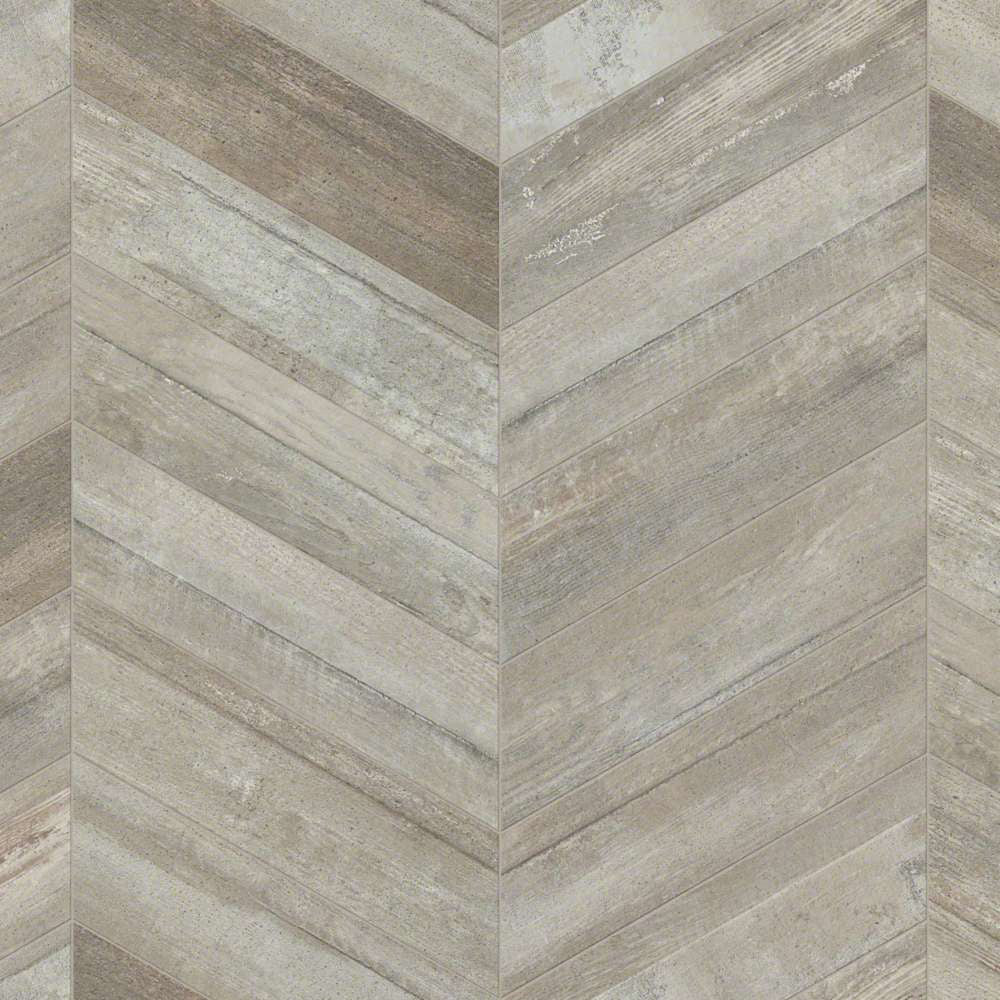 Shaw Floors - Glee Chevron 6 in. x 20 in. Glazed Porcelain - Noce - Floorzz