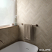 Equipe - Argile 2.5" x 10" Porcelain Tile - Siena Bathroom Install