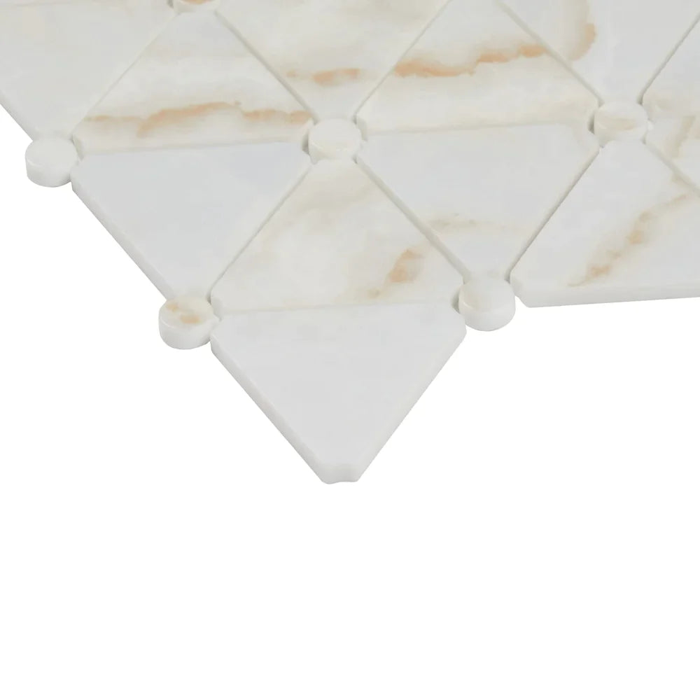 Lungarno - Simple Stone Glass Mosaic - Oro Triangle