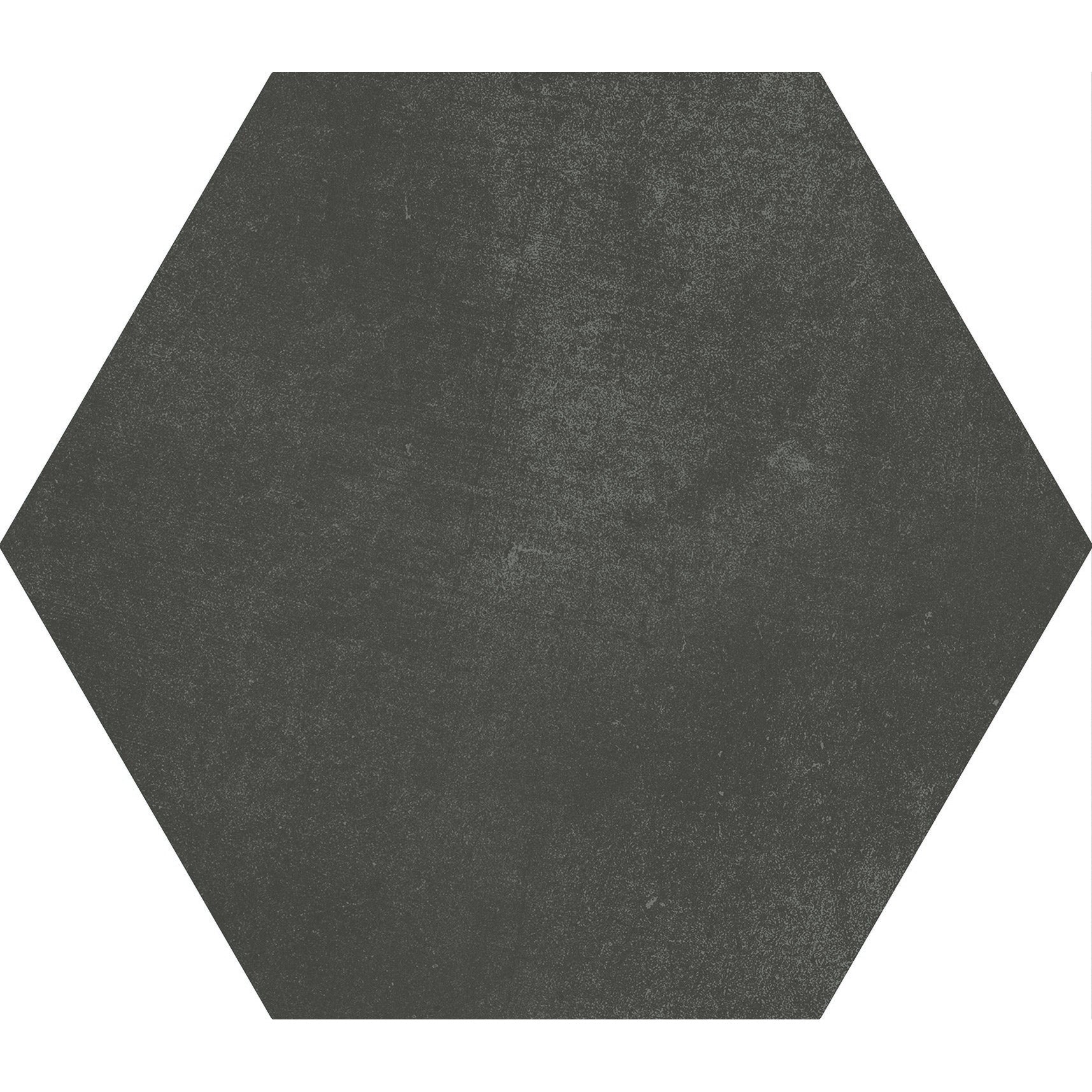 Soci Tile - Aura Hexagon 9" x 10" Porcelain Tile - Black