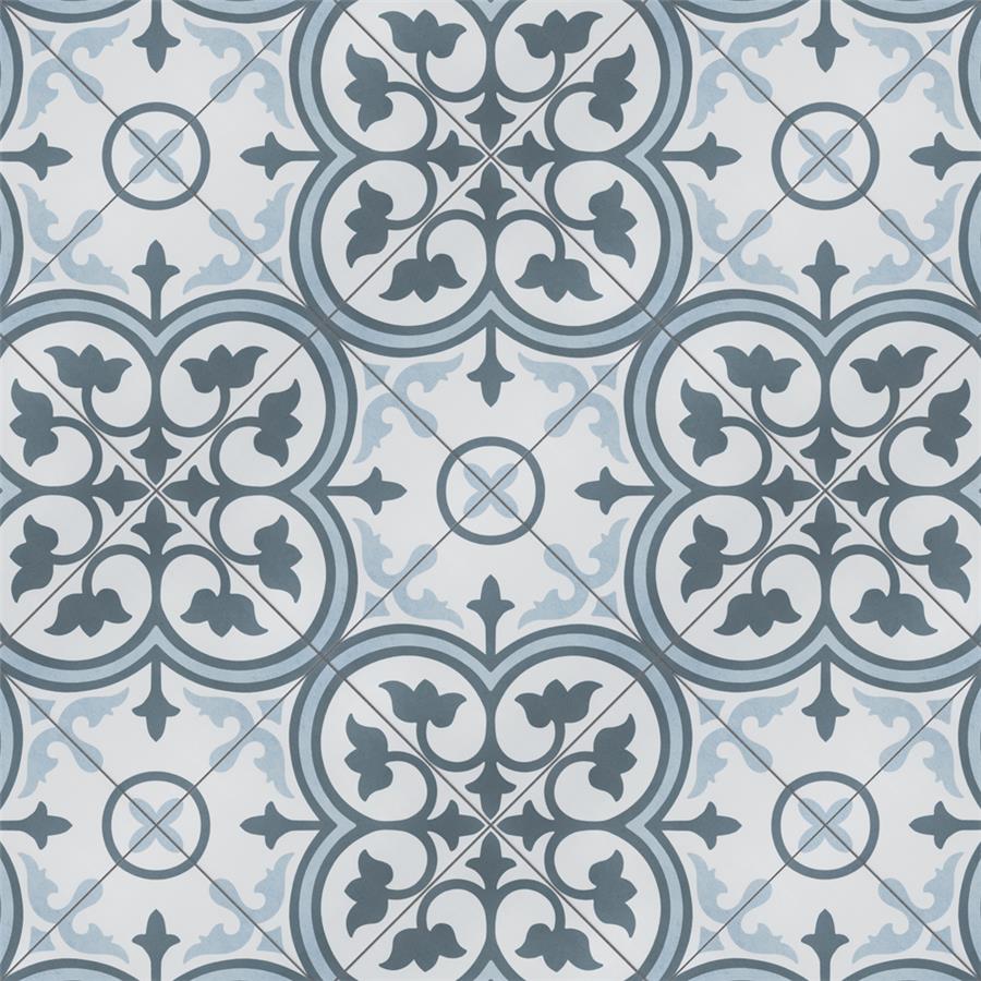 SomerTile - Amberes 12 in. x 12 in. Ceramic Tile - Azul Installed 2