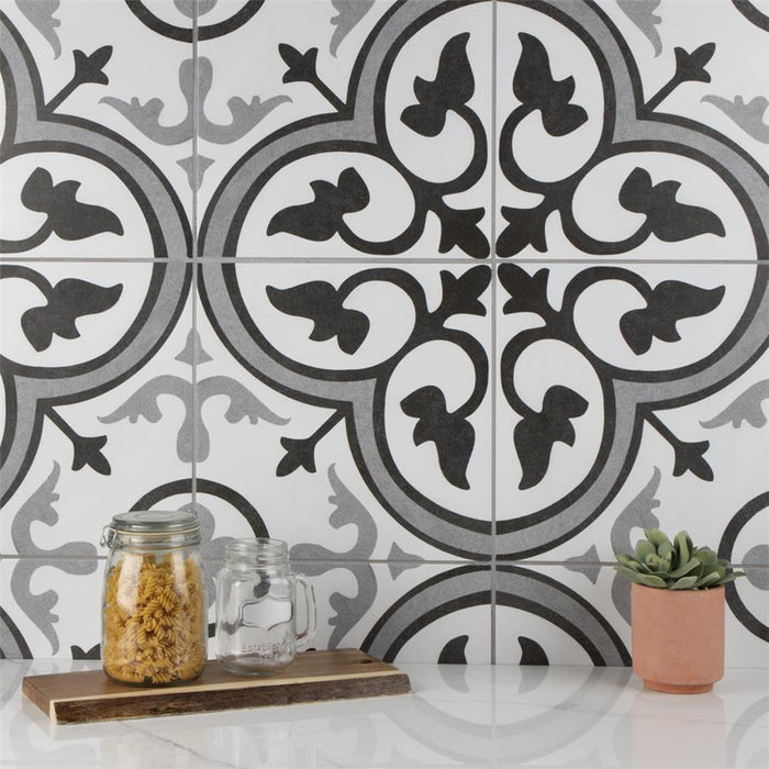 SomerTile - Amberes 13 in. x 13 in. Ceramic Tile - Classic II Kitchen Install