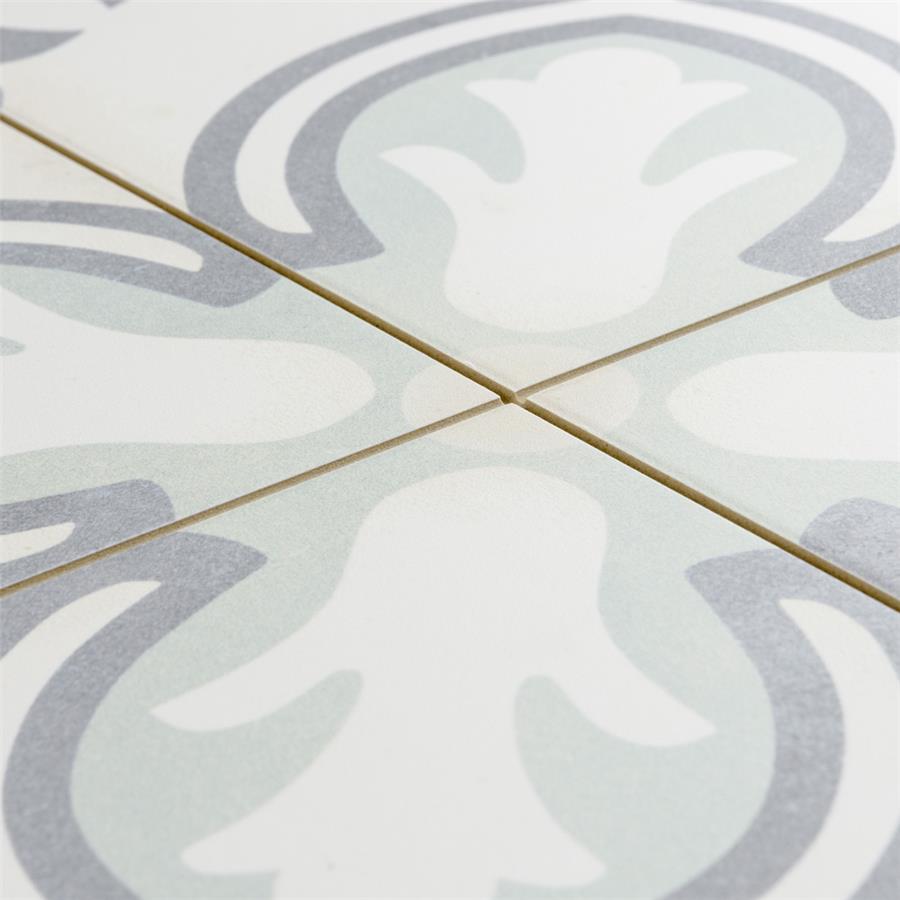 SomerTile - Amberley Porcelain Tile - Orchid Mint Close View