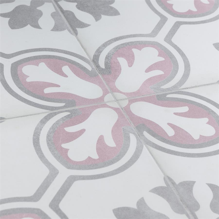 SomerTile - Amberley Porcelain Tile - Orchid Pink Close View