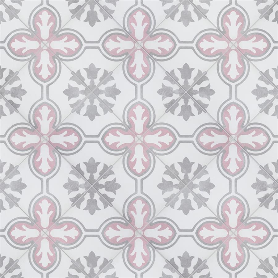 SomerTile - Amberley Porcelain Tile - Orchid Pink Diagonal Variation