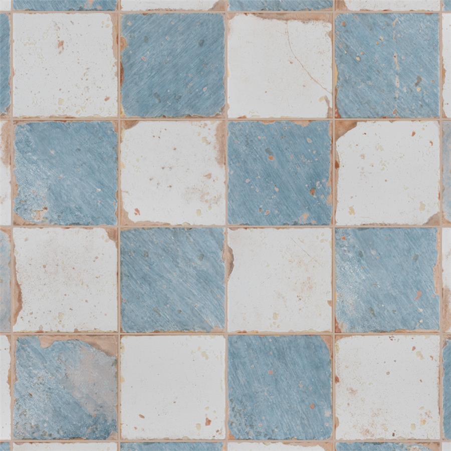 SomerTile - Artisan Ceramic Tile - Damero Azul Variation