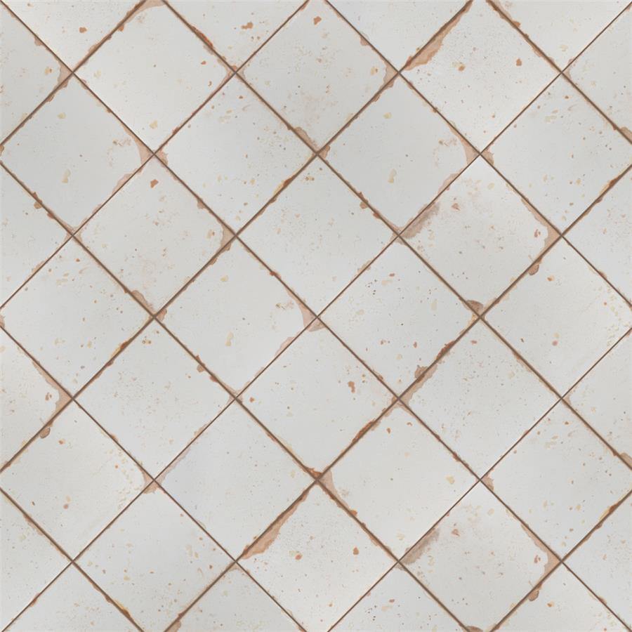 SomerTile - Artisan Ceramic Tile - Bianco Diagonal Install