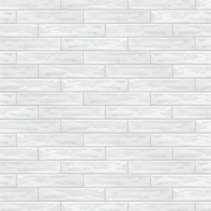 SomerTile - Chester 2" x 10" Subway Tile - Bianco Brick Install