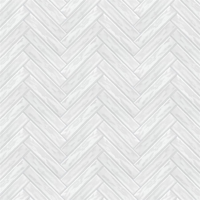 SomerTile - Chester 2" x 10" Subway Tile - Bianco Herringbone Install