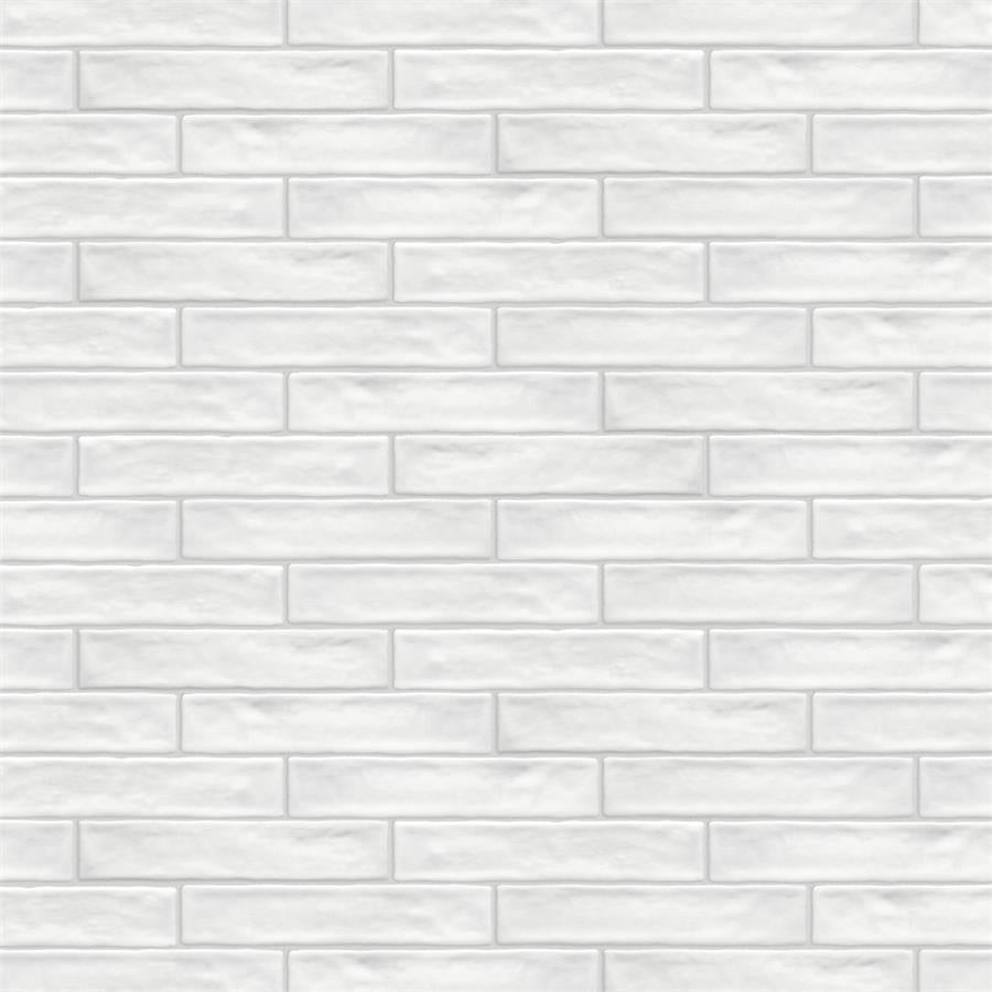SomerTile - Chester 2&quot; x 10&quot; Subway Tile - Matte Bianco Brick Layout