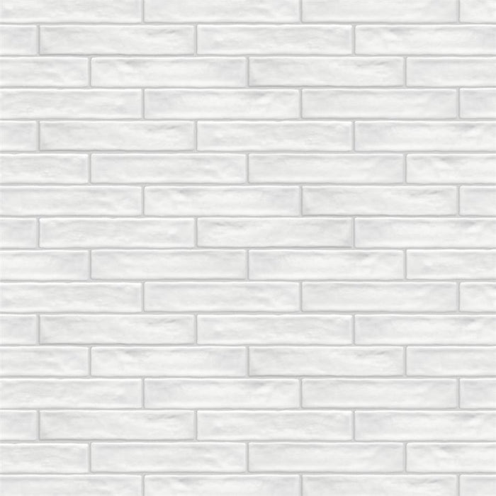 SomerTile - Chester 2" x 10" Subway Tile - Matte Bianco Brick Layout