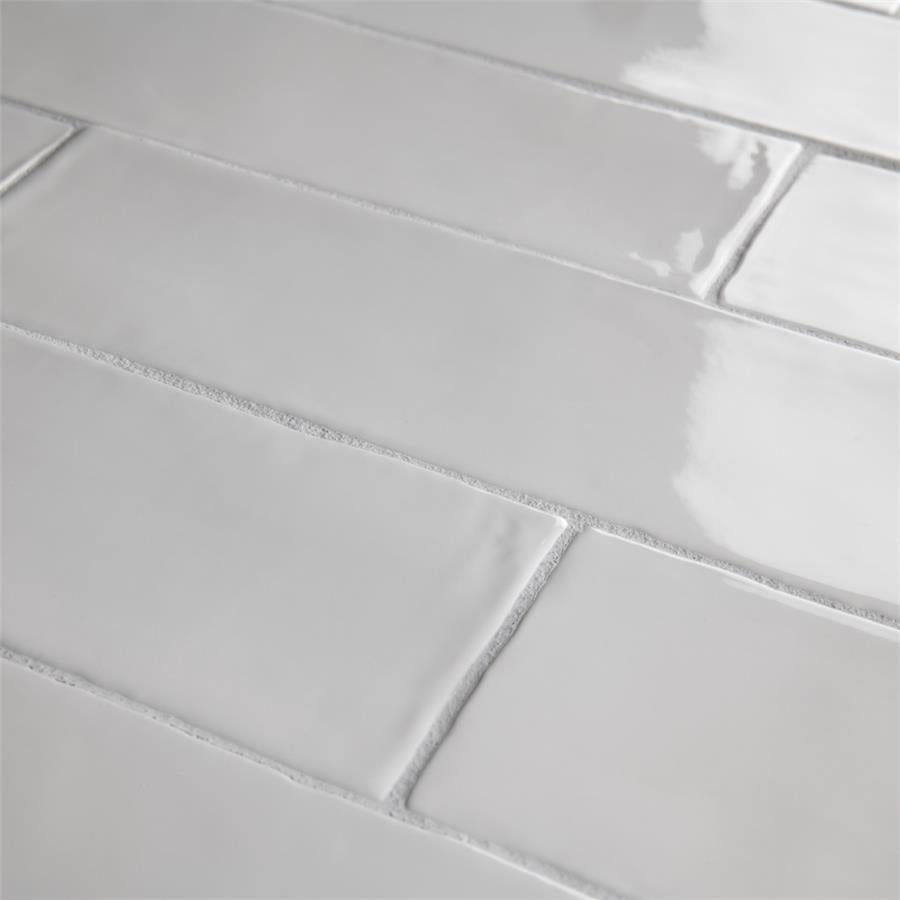 SomerTile - Chester 3&quot; x 12&quot; Subway Tile - Bianco Close View