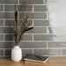 SomerTile - Chester 3" x 12" Subway Tile - Grey w/ Light Grout 2