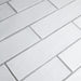SomerTile - Chester 3" x 12" Subway Tile - Matte Bianco Close