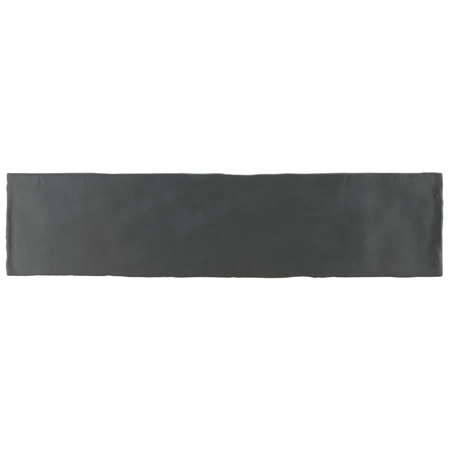 SomerTile - Chester 3" x 12" Subway Tile - Matte Nero Installed