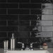 SomerTile - Chester 3" x 12" Subway Tile - Nero Installed 2