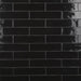 SomerTile - Chester 3" x 12" Subway Tile - Nero Installed