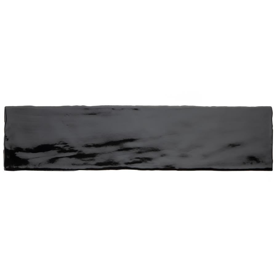 SomerTile - Chester 3" x 12" Subway Tile - Nero w/ Light Grout 2