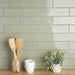 SomerTile - Chester 3" x 12" Subway Tile - Sage w/ Dark Grout