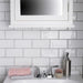 SomerTile - Chester 3" x 6" Subway Tile - Bianco Bathroom Install