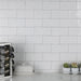 SomerTile - Chester 3" x 6" Subway Tile - Bianco Installed