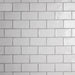 SomerTile - Chester 3" x 6" Subway Tile - Bianco w/ Dark Grout