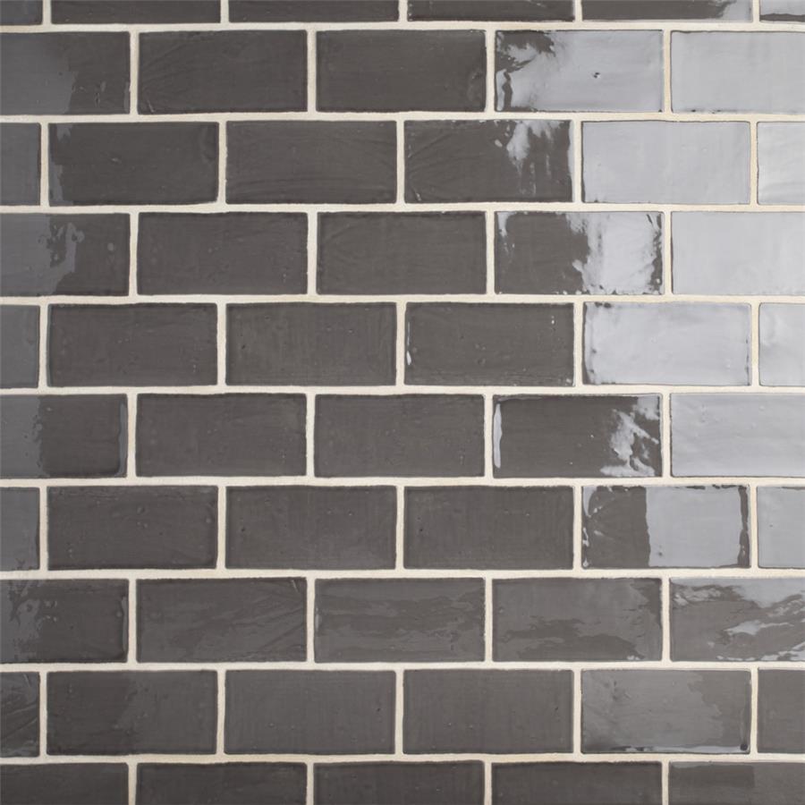 SomerTile - Chester 3" x 6" Subway Tile - Grafito