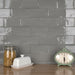 SomerTile - Chester 3" x 6" Subway Tile - Grey Installed