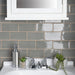 SomerTile - Chester 3" x 6" Subway Tile - Grey Bathroom Install
