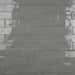 SomerTile - Chester 3" x 6" Subway Tile - Grey w/ Dark Grout