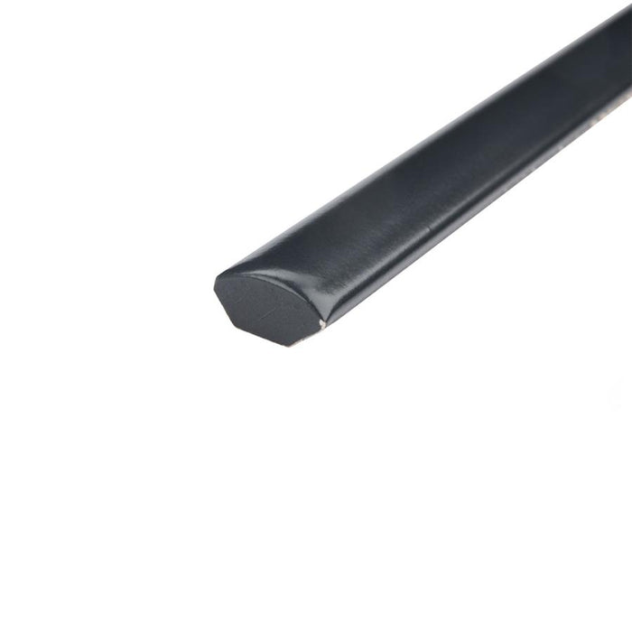 SomerTile - Chester 1/2 in. x 12 in. Demi-Bullnose - Matte Nero Close