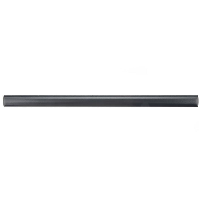SomerTile - Chester 1/2 in. x 12 in. Demi-Bullnose - Matte Nero