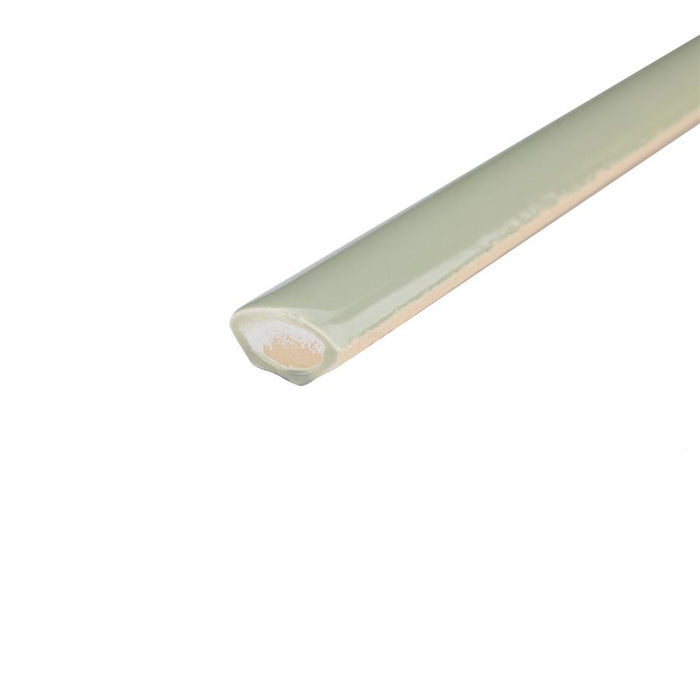 SomerTile - Chester 1/2 in. x 12 in. Demi-Bullnose - Sage Close