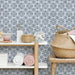 SomerTile - Harmonia 13 in. x 13 in. Ceramic Tile - Atlantic Cobalt Blue Wall Install