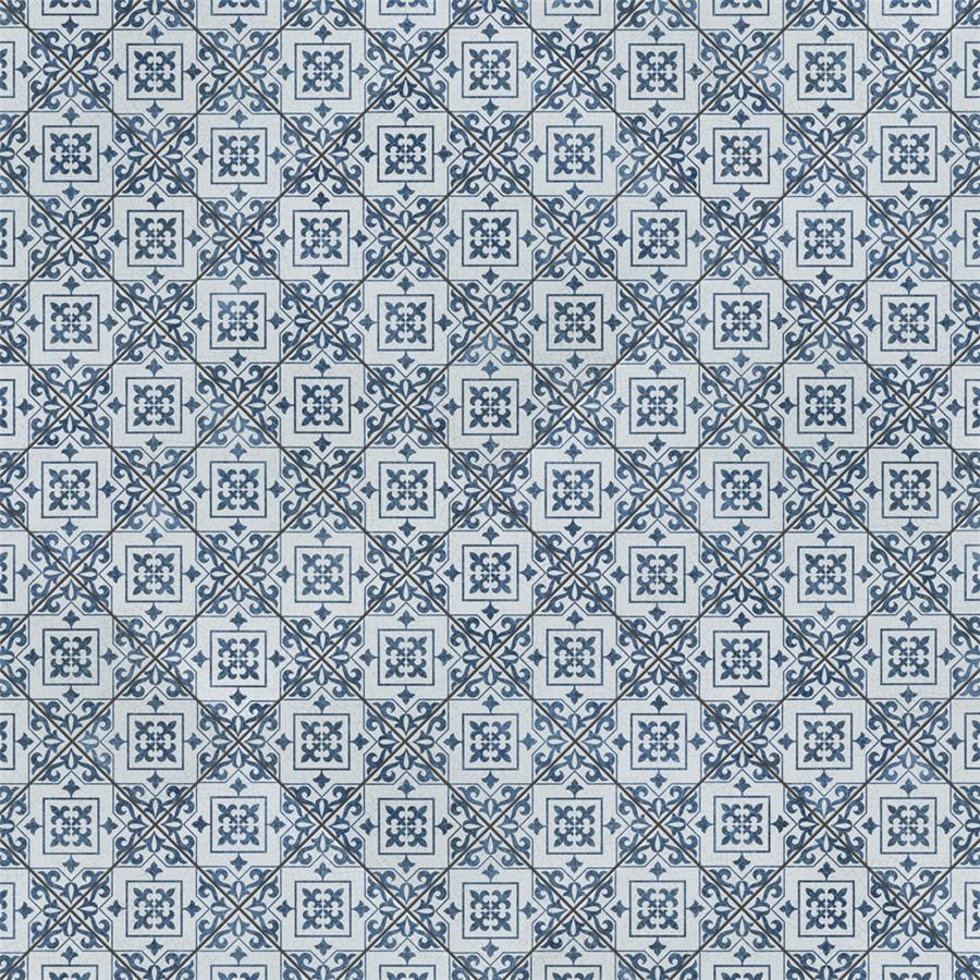 SomerTile - Harmonia 13 in. x 13 in. Ceramic Tile - Atlantic Cobalt Blue Diagonal Variation