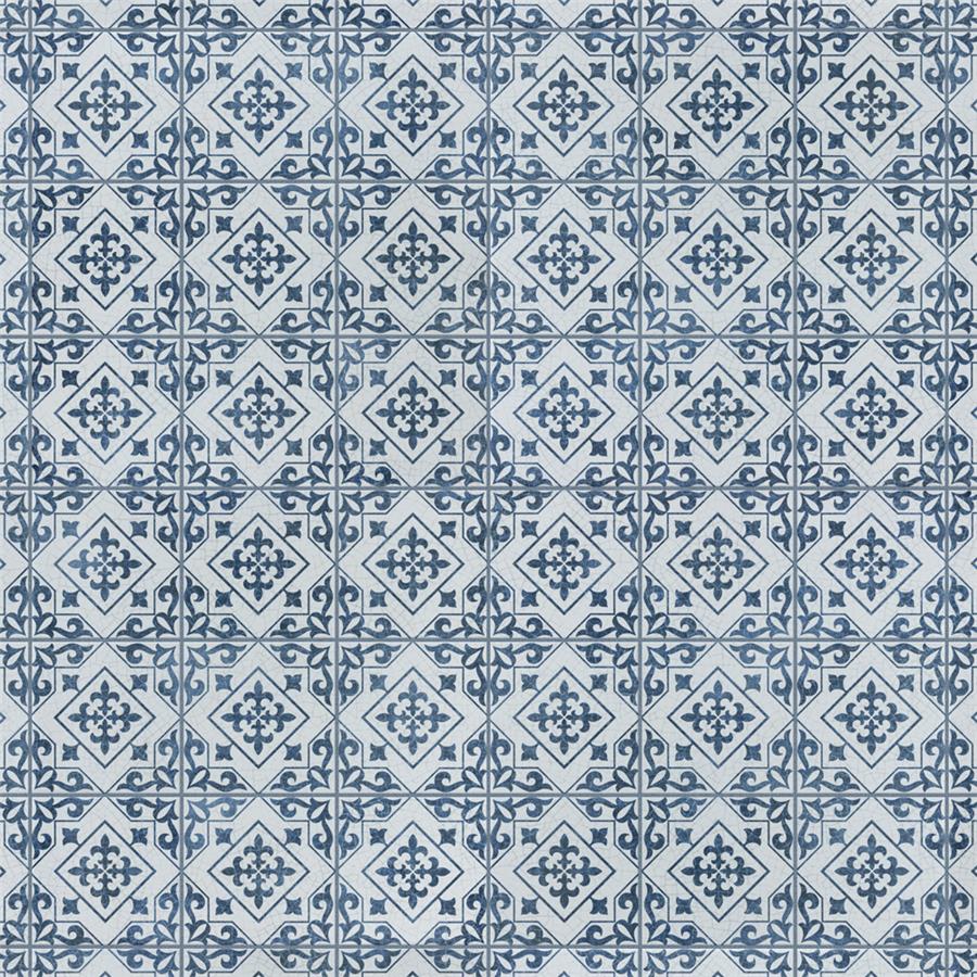 SomerTile - Harmonia 13 in. x 13 in. Ceramic Tile - Atlantic Cobalt Blue Variation