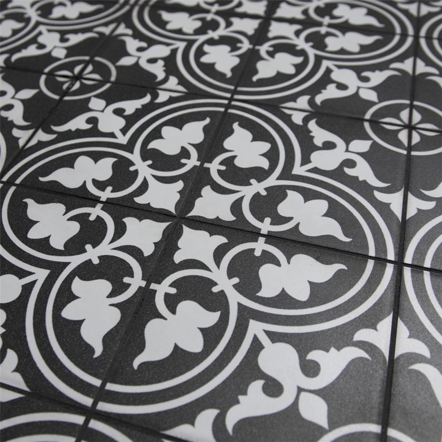 SomerTile - Harmonia 13 in. x 13 in. Ceramic Tile - Classic Black Close View