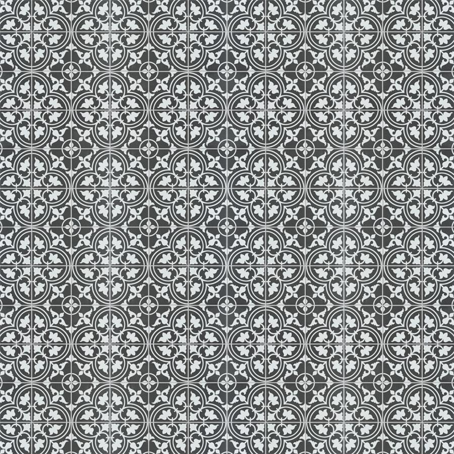 SomerTile - Harmonia 13 in. x 13 in. Ceramic Tile - Classic Black Variation 2