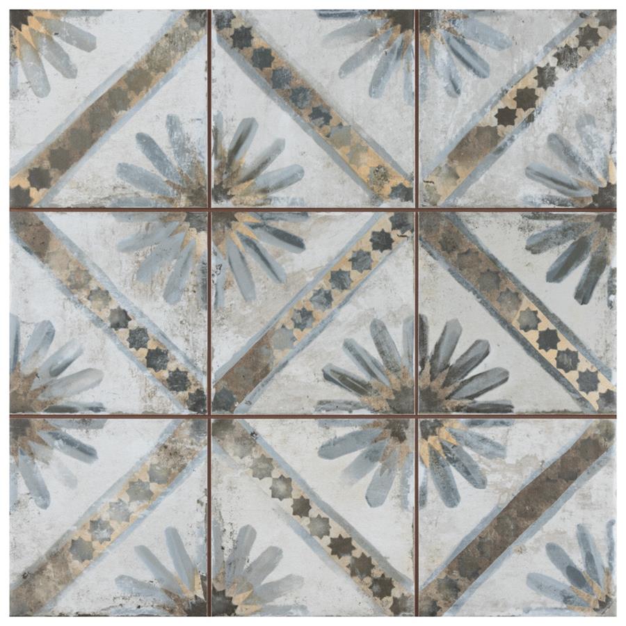 SomerTile - Harmonia 13 in. x 13 in. Ceramic Tile - Kings Marrakech Blue