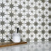 SomerTile - Harmonia 13 in. x 13 in. Ceramic Tile - Kings Star Nero Wall Install