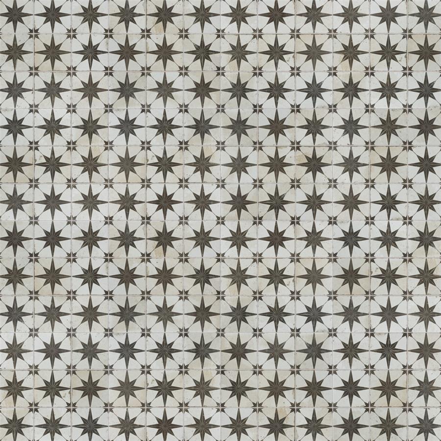 SomerTile - Harmonia 13 in. x 13 in. Ceramic Tile - Kings Star Nero Variation 3