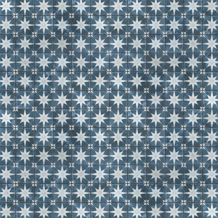 SomerTile - Harmonia 13 in. x 13 in. Ceramic Tile - Kings Star Sky Variation 3