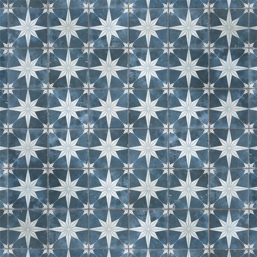SomerTile - Harmonia 13 in. x 13 in. Ceramic Tile - Kings Star Sky Variation