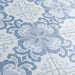 SomerTile - Harmonia 13 in. x 13 in. Ceramic Tile - Floral Lattice Blue Grout View