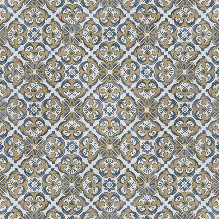 SomerTile - Harmonia 13 in. x 13 in. Ceramic Tile - Royal Bloom Variation 2